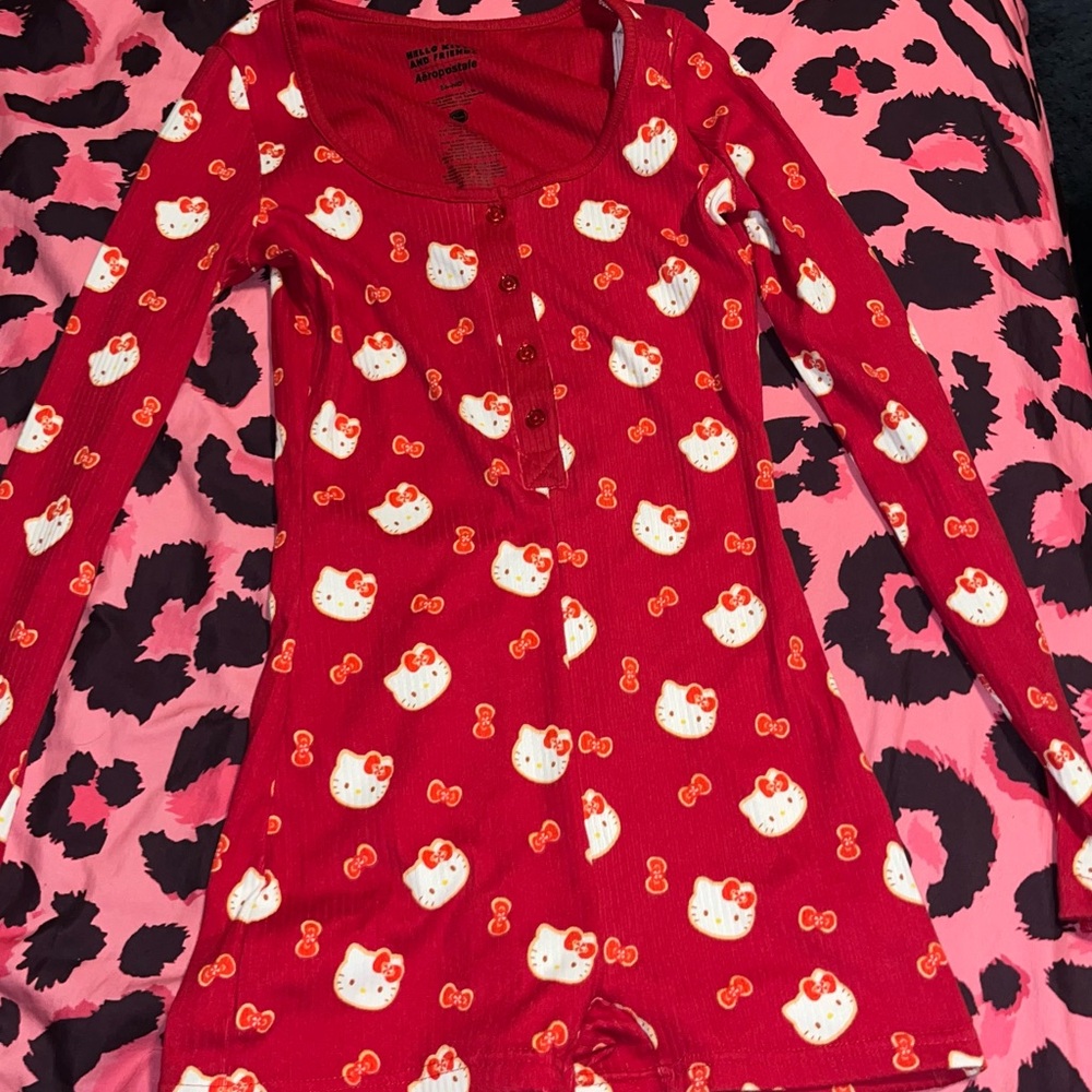 Aeropostale Red Hello Kitty Pajama Set